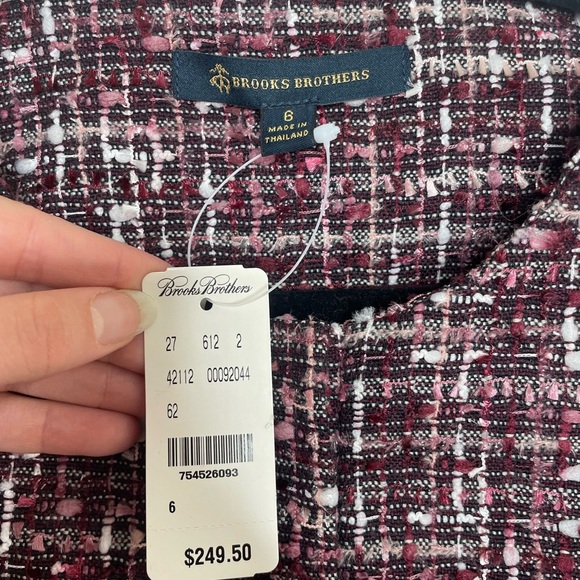 Brooks Brothers Tweed Jacket - Burgundy and White 6 - Picture 7 of 10